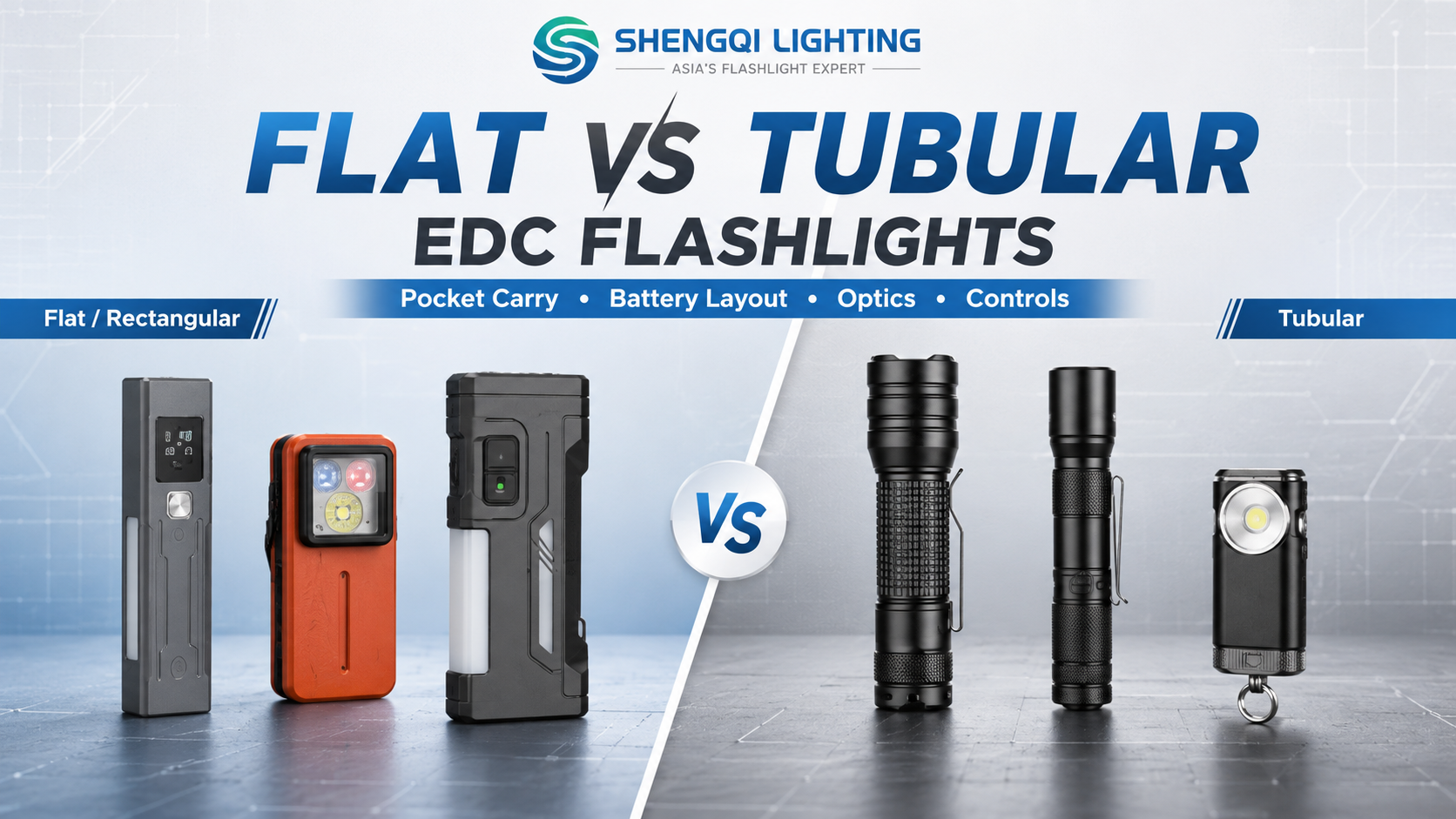 Flat vs Tubular EDC Flashlights